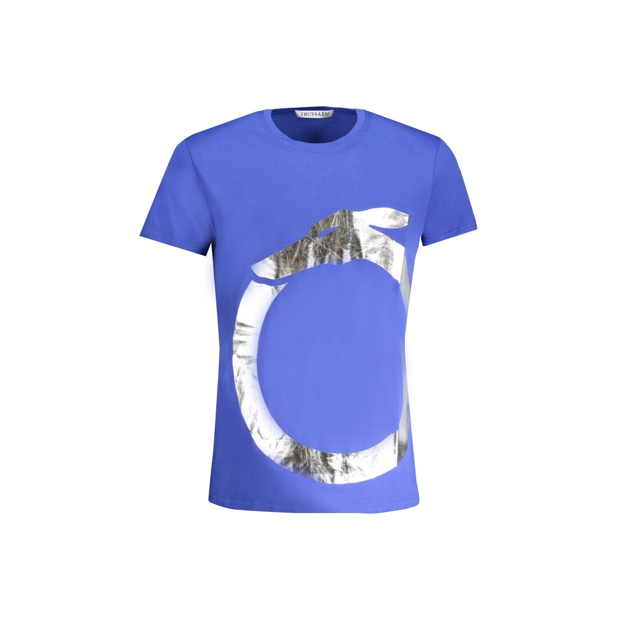 Trussardi T-Shirt Maniche Corte Uomo Blu Stampa Logo - foto prodotto